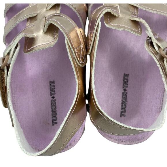 New in Box Tucker + Tate Girls Fisherman Sandals Rose Gold Pink Casual Summer 9M - Picture 5 of 8